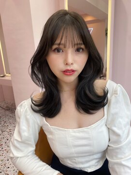 ボタン シブヤ(VOTAN SHIBUYA) オリーブ/グレージュ/韓国ヘア/渋谷/レイヤー/顔まわり