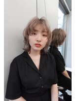 レコ 渋谷(LECO)&nbsp;ケアブリーチハイトーンダブルカラーミルクティーベージュカラー