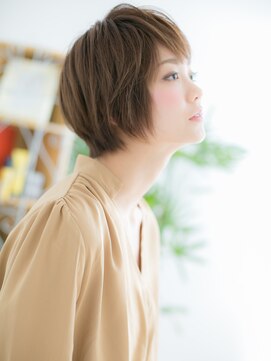 レアワンハナレ センター北美容院(lea/1 HANARE) センター北/髪質改善/マロンベージュふんわりフェザーショートh