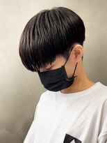 黒髪マッシュナチュラルマッシュメンズヘア韓国ツーブロック