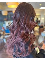 ヘアーコンセプト イロエンピツ(HAIR CONCEPT IROENPITSU) ピンクパープル×ブリーチグラデーションカラー