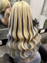 グランディールヘアデザイン(grandir hairdesign)&nbsp;Blue×Blackメッシュ！-Yurika-