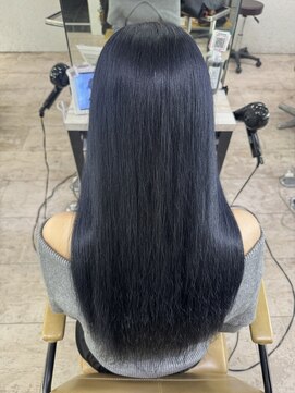 アジールヘア 所沢プロペ通り店(agir hair) ネイビーブルーダークアッシュイメチェン学割U24所沢ブリーチ