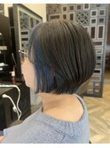 ショートボブ＋インナーカラー
