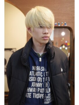 エディ(Edy) メンズマッシュケアブリーチ抜きっぱなしブロンド眉毛カット