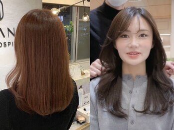 アマニ ヘアー ホスピタル(AMANI. HAIR HOSPITAL)の写真/【名駅スグ★】全メニューにトリートメント付◎360度満足のシルエットを叶える♪首回りのまとまりも実現!