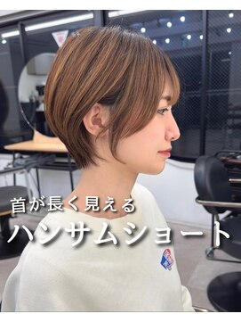 メルバイグラフ 梅田(mel by GRAFF) 大人可愛い20代30代40代前下がりショートボブ/ハンサムショート