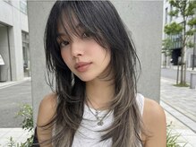顔周りレイヤーカットで小顔補整◎ [大分駅/レイヤーカット/髪質改善/ダブルカラー/学割U24］  