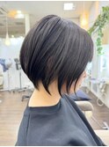 宇都宮ショートボブショートカット白髪ぼかしハイライト白髪染め