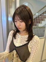 アム(amu)&nbsp;レイヤーカット/ハッシュカット/顔まわりカット/ブラウンカラー