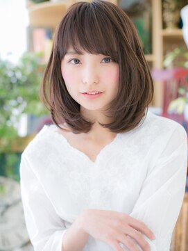 カバーヘア ブリス 戸田公園西口店(COVER HAIR bliss) *bliss戸田公園*斜めバングの好感★黒髪風ワンカールセミディc2!