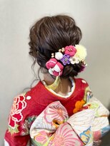 スーパーカット 元町店(SUPER CUT)&nbsp;成人式　着付け　ヘアセット　メイク　振袖　編み込み