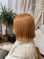 トハコ(&haco)&nbsp;オレンジベージュ×切りっぱなしボブ☆