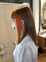 タムタム 市川店(tamtam) ミディアム インナーカラー オランジェ