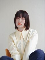 ムク 甲府(muku.)&nbsp;ミディアムヘア/斜めバング/グレージュカラー/甲府駅