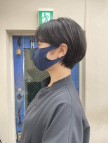 オッソ(OSSO) 大人かわいい丸みショートボブオリーブグレー簡単スタイリング