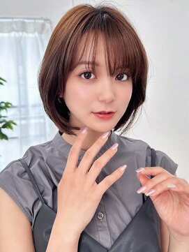 オーバーヘアー 枚方店(over hair) 【over hair】ショートボブ×ショコラブラウン