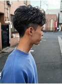 #ベリーショート#ダークアッシュ#ニュアンスパーマ#韓国マッシュ