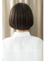 カバーヘア ブリス 上尾西口店(COVER HAIR bliss)&nbsp;小顔補正カット前下がり黒髪丸みボブショートY上尾30代40代