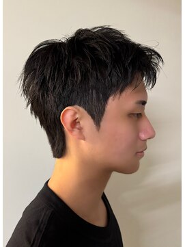 ノラ シブヤ(NORA) スパイキーショートダウンパーマメンズカットメンズショート