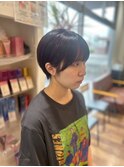 赤みを効かせた◎おしゃれショート/レッドブラウン/艶感