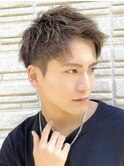 渋谷スパイキーショートアップバンクフェザーショートパーマ