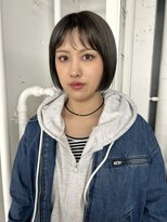 レコ 渋谷(LECO)&nbsp;シルキーアッシュハイトーンケアブリーチミニボブ