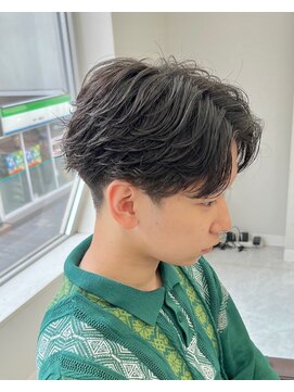 ジーニー 本厚木(Genie) ダークアッシュニュアンスパーマ韓国マッシュベリーショート