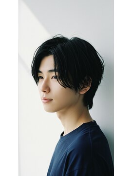 コトナ 越谷店 メンズカット/チャコールグレー/ミディアムセンターパート/越谷