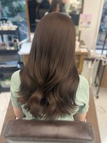 ハピネス 梅田茶屋町店(HAPPINESS)&nbsp;レイヤーカット/韓国ヘア/ブリーチなし/透明感/オリーブ/顔周り