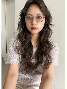 波巻きウェーブ  グレージュカラー