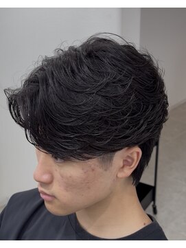 ベル 桑名(BHEL) 桑名フェザーショートシャドウパーマセンターパートウルフゆるめ
