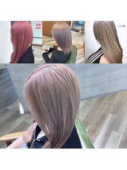 リジー(Risy)の写真/ダメージを抑えたケアブリーチで、あなただけの垢抜けハイトーンカラーを体験◎
