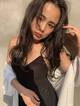 ソルトウォーター(SALT WATER) 【外国人風】ケアカラーグレージュ × フリンジウェーブ