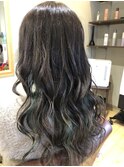 チラ見せが可愛い! Greenのインナーカラー