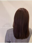 ピンクラベンダー×艶髪×暗髪×切りっぱなし