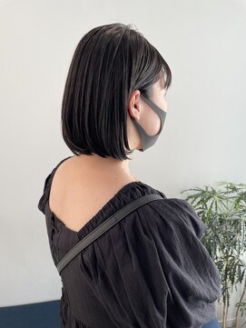 トレス(TRESS) 切りっぱなしボブ ダークグレージュ ショートボブ