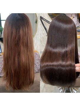 ヒアー 岡山(here) 髪質改善/艶ボルドー/ベビーバング/プレミアムカラー