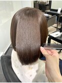 ココアベージュ美髪髪質改善トリートメント☆ボブ縮毛矯正