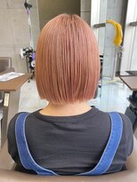 ヘアールーム プリズム(Hair room Prism) 切りっぱなし×ピンクベージュ