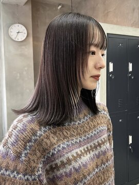 テトヘアー(teto hair) 切りっぱなしパッツン外ハネウルフレイヤー