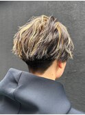 【白石】ハイライト/デザインカラー/メンズカット/刈り上げ