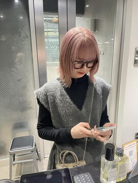 アルカナ 明治神宮前原宿(ARCANA) 切りっぱなしボブ エアリーロング 美髪 ピンクブラウン