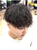 メンズパーマツイストスパイラルパーマメンズマッシュウルフ横浜