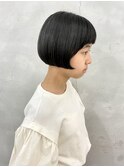 フラットなミニボブ