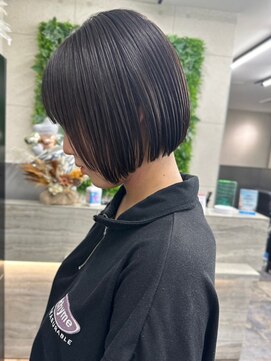 スターズ 柏(STARS) タッセルボブ　透明感カラー　ブリーチなし　切りっぱなしボブ