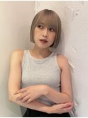 ハイトーンボブぱっつん前髪ボブミニボブ切りっぱなしボブ