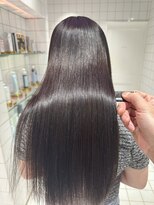 ロンドルーチェ 心斎橋(Lond luce)&nbsp;ダークアッシュ/ミディアムレイヤーカット［髪質改善/縮毛矯正］