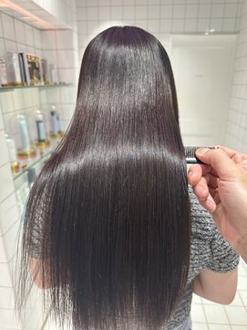 ロンドルーチェ 心斎橋(Lond luce) ダークアッシュ/ミディアムレイヤーカット［髪質改善/縮毛矯正］