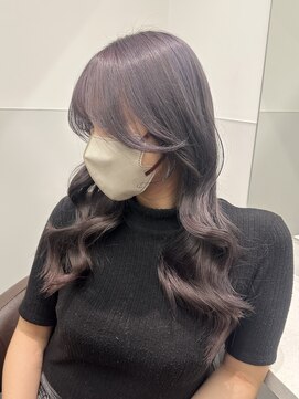 アニュー(A'nyu) パープルグレージュケアブリーチエンドカラールーツカラー